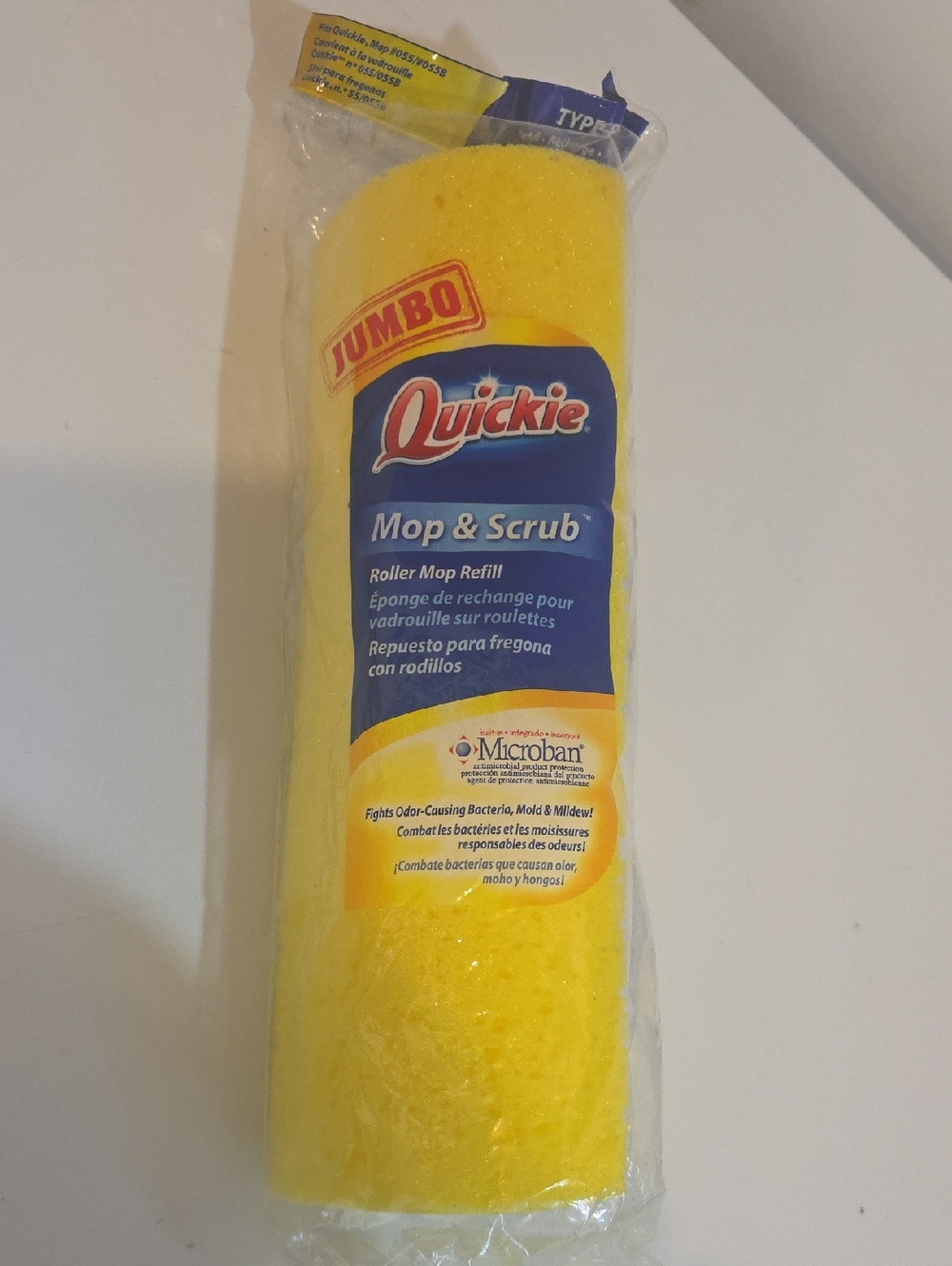 Quickie New In Package Jumbo Mop & Scrub Roller Mop Refill Type P